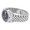 Image 8 : Rolex Mens Stainless Steel Black Roman Diamond Lugs And Sapphire Datejust Wristw