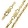Image 4 : Italian 14k Gold 9.75" 2.2mm Polished Wheat Link Chain Ankle Bracelet Anklet