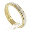 Image 6 : Classic 18k TT Gold Faceted Center w/ Milgrain Eternity Stackable Band Ring
