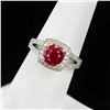 Image 1 : 2.12 ctw BURMESE Ruby and 0.84 ctw Diamond 18K White and Yellow Gold Ring (GIA C