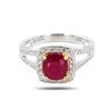 Image 3 : 2.12 ctw BURMESE Ruby and 0.84 ctw Diamond 18K White and Yellow Gold Ring (GIA C