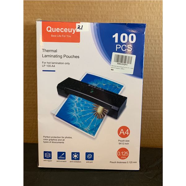 Queceuy Thermal Laminating Pouches LP 100-A4 100 Pcs