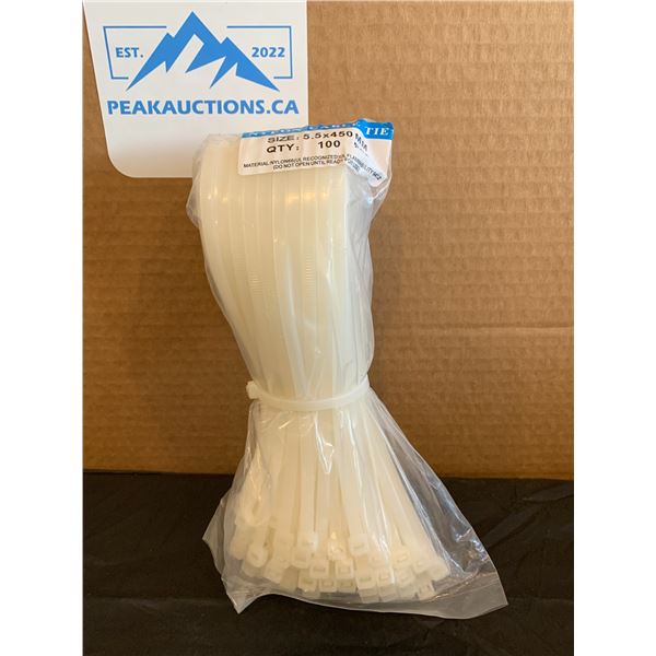 Nylon Cable Tie Size 5.5 x 450 mm Qty 100 Pcs