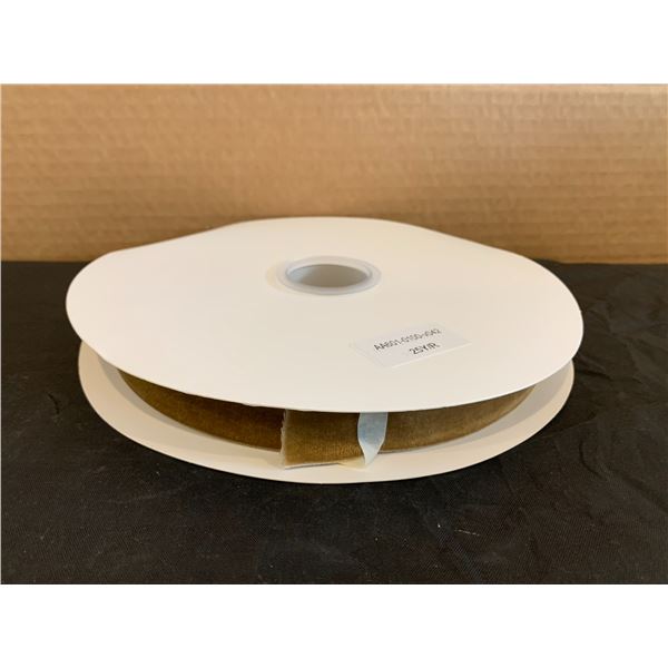 Nylon Velvet Ribbon Spool - 25 Yards Gold