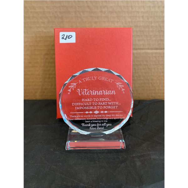 Crystal Veterinarian Gift
