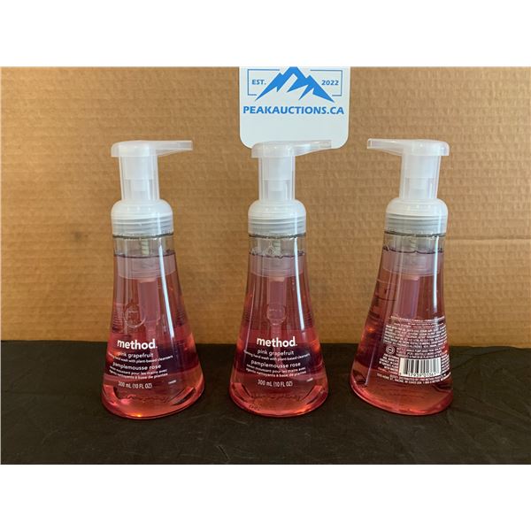 Method Foaming Hand Soap Pink Grapefruit 300 ml 3 pack