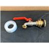 Image 1 : Brass Spiget For Rain Catcher Tubs Pools Etc