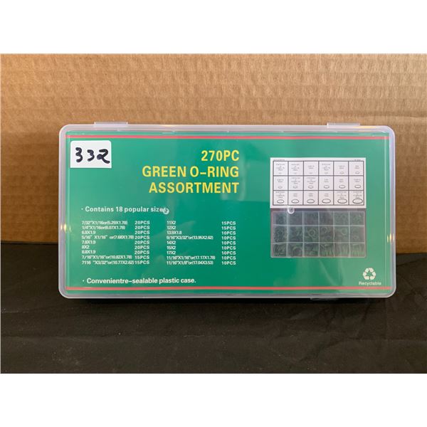 270pcs Green O-Ring Assortment