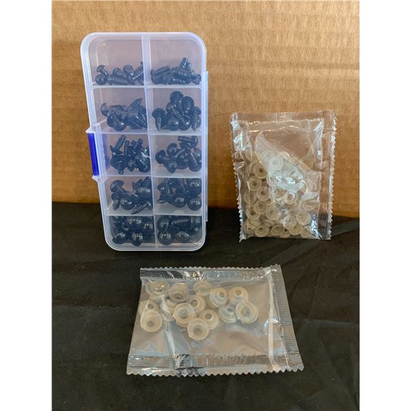 100 Pcs 6-12mm Black Saftey Eyes Stuffed Toys Snap Crafts