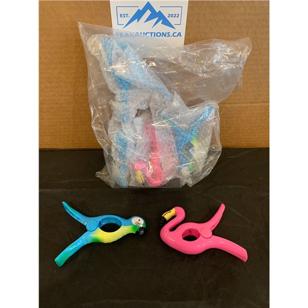 Nerjan 6 Pcs set of Bird Beach Towel Holder That Keeps Towell From Flying Away