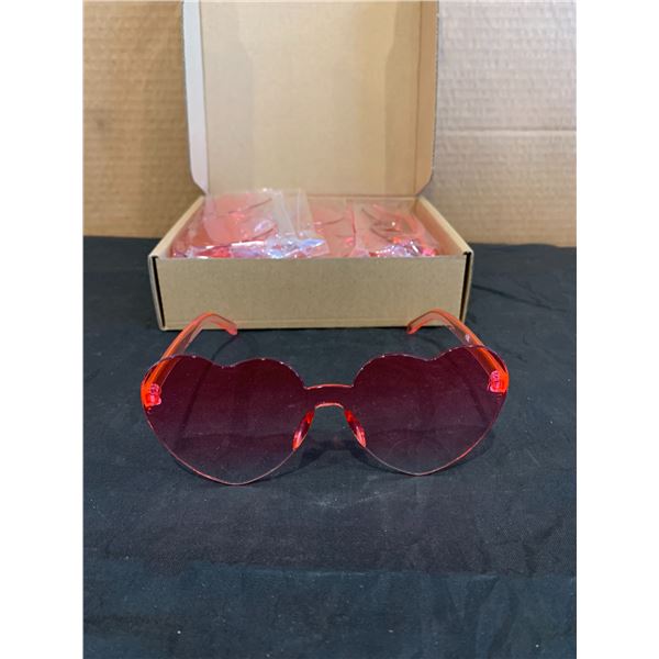 Heart Shaped Sunglasses Pink And White Mix
