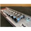 Image 2 : Universal Socket Set 1/4" Drive 9 Metric Hand Socket Set Swivel