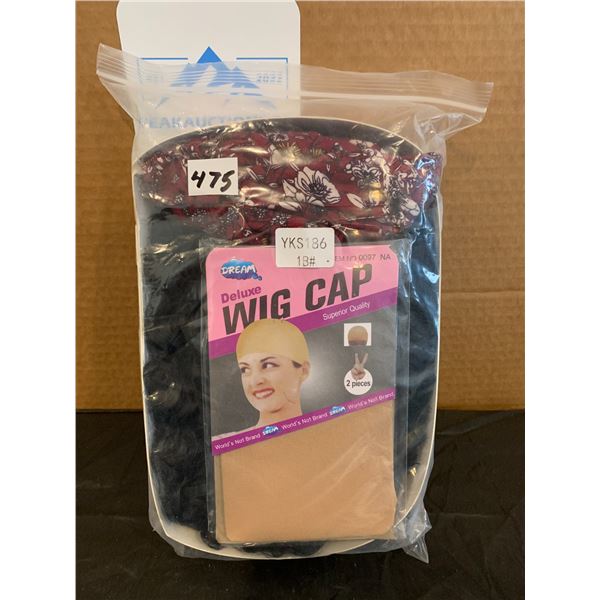 Headband Wig Curly Hair Daily Use 14" Black