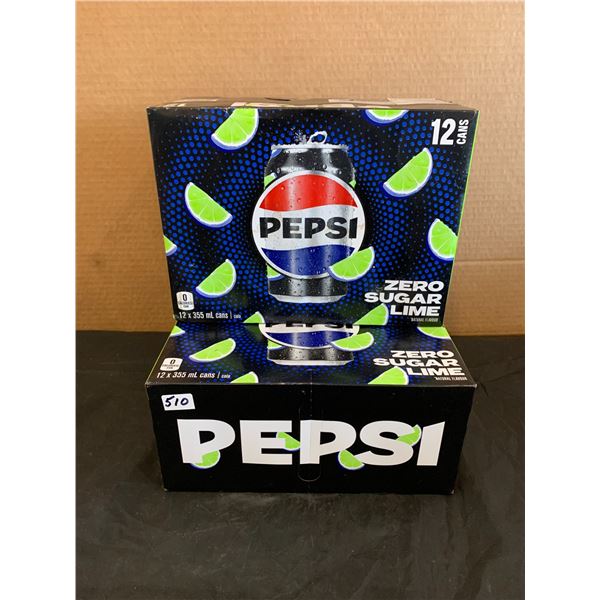 Lot of 2 Pepsi Zero Sugar Lime 12 Pack Cans BB De  2024