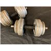 Image 3 : Barbell Set of 2 Multiple weights 50 Pounds Worth