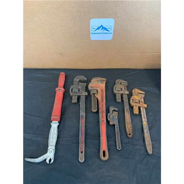 6 Pcs Pipe Wrench And Nail Puller