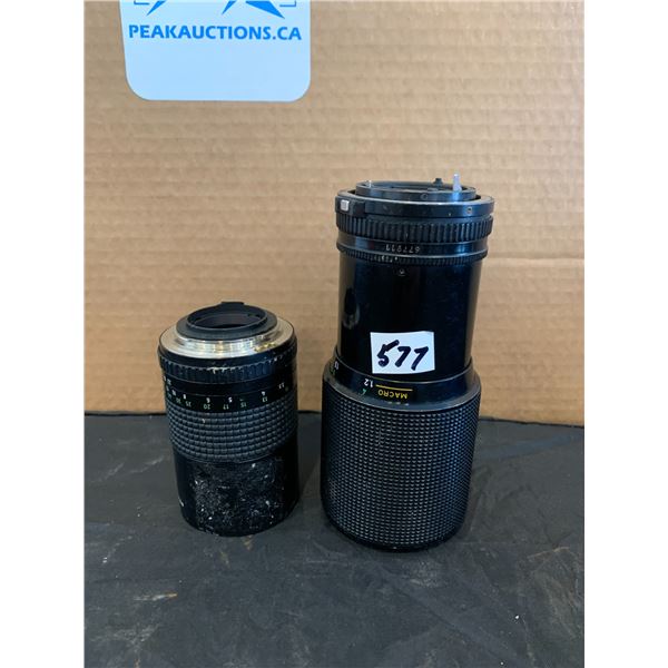 Lot of 2 Canon Lens Zoom 70-210mm Pentacon 2.8/135 Untested