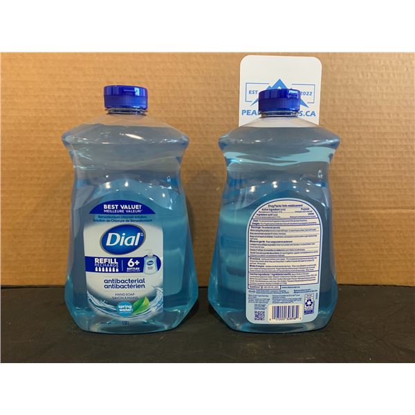 Lot of 2 Dial Refill Spring Water Antibacterial Hand Soap 1.53L Per Bottle