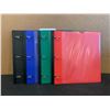Image 1 : Suin Telescoping Binder 4 Pack Assorted Colours