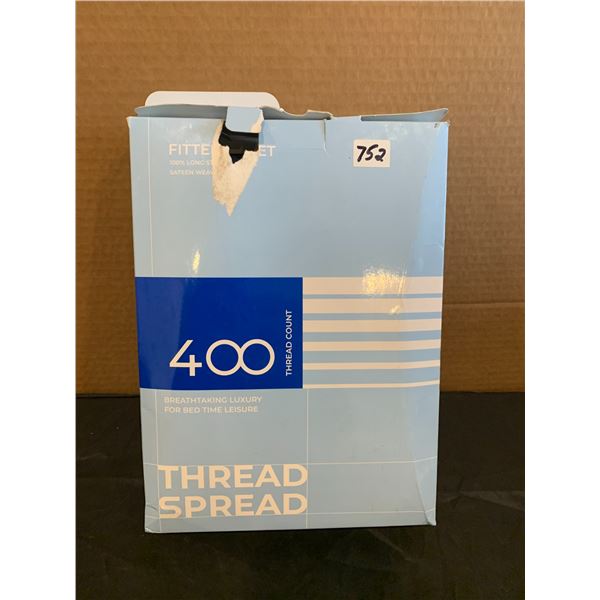 Oeko-Tex 400 Thread Count Fitted Sheet Blue Twin Size
