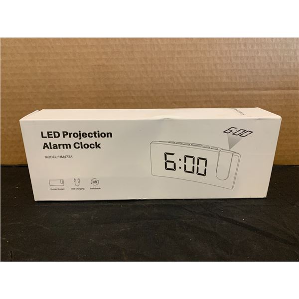 LED Projection Alarm Clock Curved Design Model HM472A