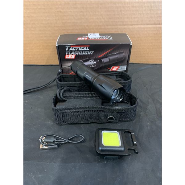 Tactical LED Flashlights 2 Pack 5 Lighting Modes