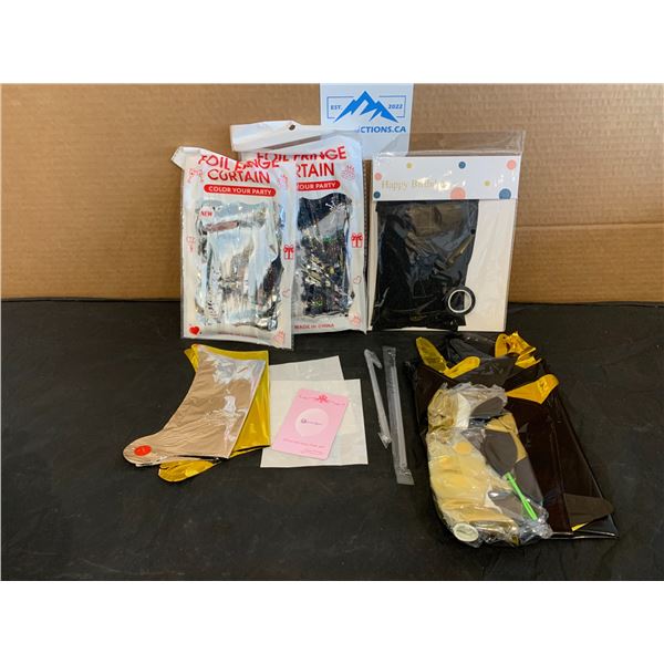 Bamstigen Black & Gold  Birthday Decorations Kit