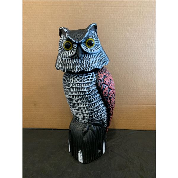 Vansruly Large Fake Owl Decoy To Scare Birds Etc 15" Height
