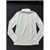 Image 2 : JERSEY L/S, COMPETITION POLO W/SHEER INSERTS, SIZE - M, WHITE