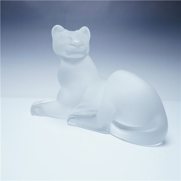 Lalique Frosted Crystal Simba Lioness Sculpture