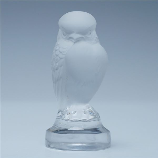 Lalique France Frosted Crystal Sparrow Figurine