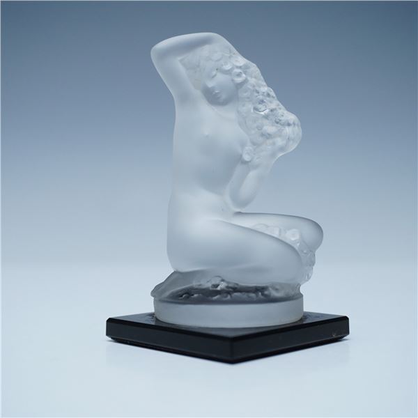Lalique Crystal Figurine, Kneeling Nude Woman