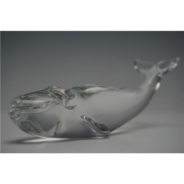 Baccarat Crystal Whale Figurine