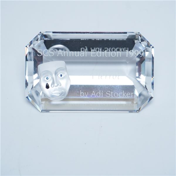 Swarovski 1999 Annual Edition Crystal Plaque, Pierrot