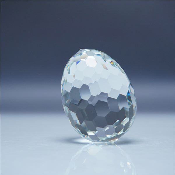 Swarovski Crystal Paperweight, Clear Egg