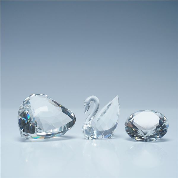 3pc Swarovski Crystal Figurine and Paperweights