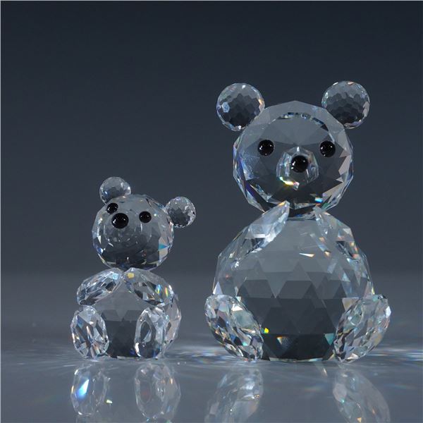 2pc Swarovski Crystal Figurine, Bear Set