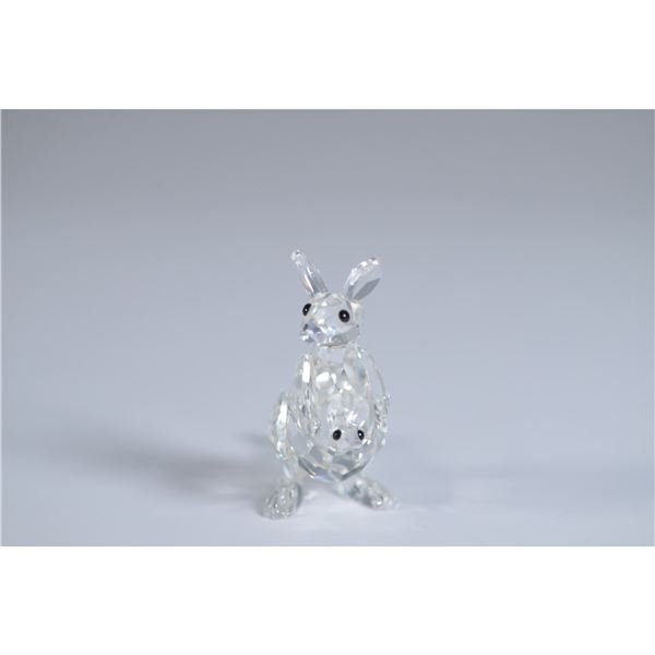 Swarovski Crystal Figurine, Kangaroo with Baby Joey