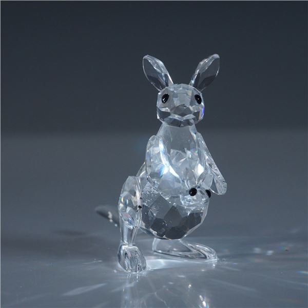 Swarovski Crystal Figurine, Kangaroo w/Baby Joey