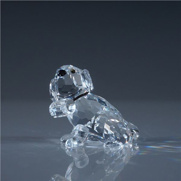 Swarovski Silver Crystal St. Bernard Dog Figurine