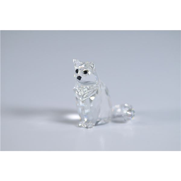 Swarovski Crystal Figurine, Cat Sitting