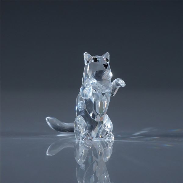 Swarovski Silver Crystal Sitting Cat Figurine