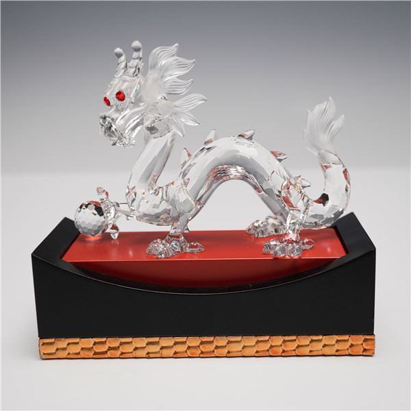 Swarovski 1997 Annual Edition Crystal Figurine, Dragon + Base
