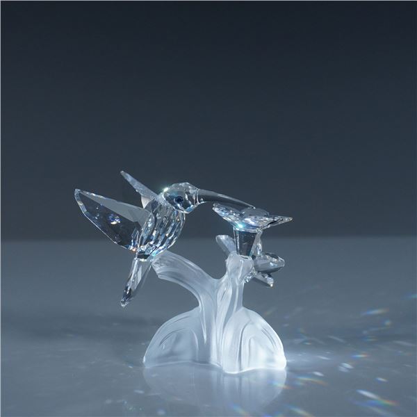 Swarovski Crystal Figurine, Hummingbird on Flower