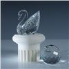 Image 1 : 3pc Swarovski Crystal Figurine, Centinel Swan & SCS Paperweight