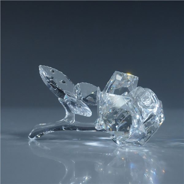 Swarovski Crystal Rose Figurine with Original Box