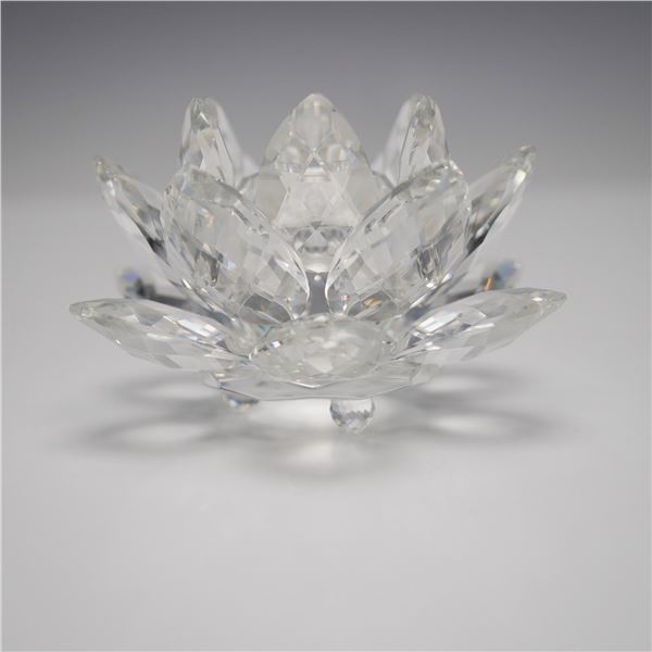 Swarovski Crystal Candleholder, Waterlily Large