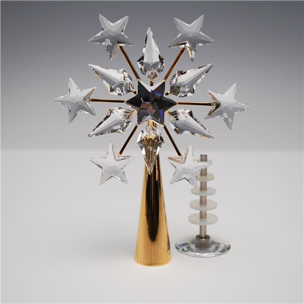 Swarovski Crystal Christmas Tree Topper, Gold Finish