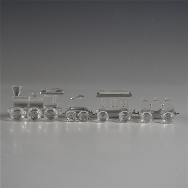4pc Swarovski Crystal Train Set with Original Boxes