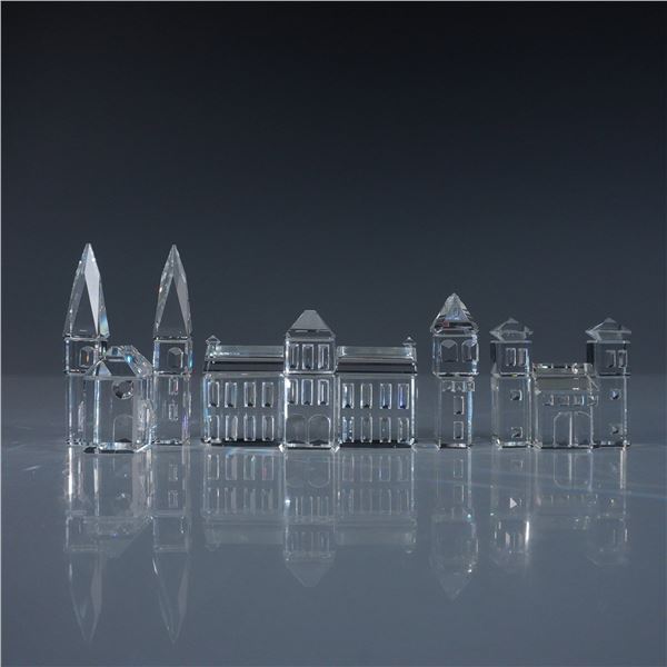 4PC Swarovski Silver Crystal Memories Miniature Building Set